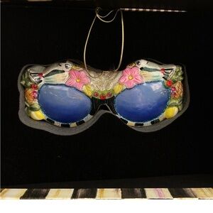 MacKenzie-Childs christmass tree Holiday Ornament st trooez sunglasses new box